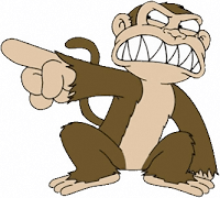 Evil monkey cartoon